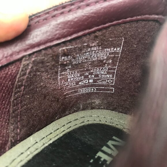 Merrell Mary Jane Heel Women 8 Burgundy Leather Worn 1X - Picture 8 of 10